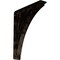 Ekena Millwork Nevio Wrought Iron Bracket, (Triple center brace), Antiqued Brass 2"W x 10"D x 12"H BKTM02X10X12TNEABS - alternate 1
